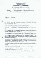 Arrêté préfectoral bruit Département de la Savoie