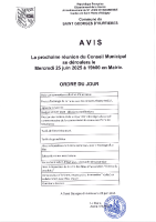 ORDRE DU JOUR PROCHAIN CONSEIL MUNICIPAL