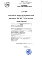 ORDRE DU JOUR PROCHAIN CONSEIL MUNICIPAL