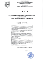 AVIS PROCHAIN CONSEIL MUNICIPAL